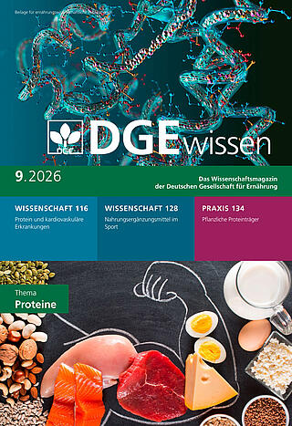 DGEwissen Cover 7.2026, Schwerpunt „Proteine“